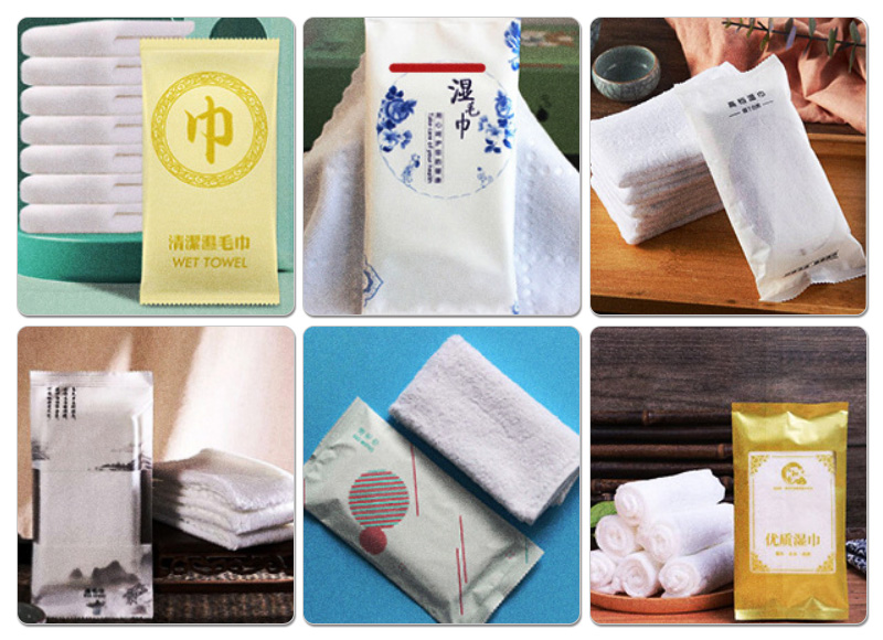 濕毛巾折疊包裝機(jī)樣品